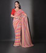 Multi Color Sequins Georgette Saree 