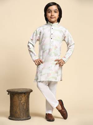 Green embellished cotton kurta pajama set for boys party,wedding outfits traditional wear 2