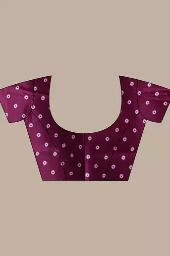Burgundy silk soft saree with texture print