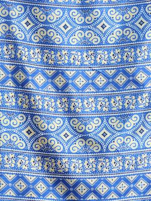 Blue silk soft saree with texture print 4