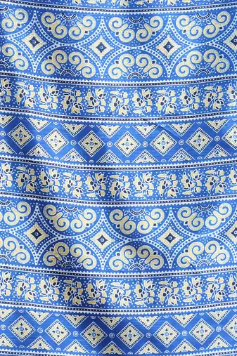 Blue silk soft saree with texture print