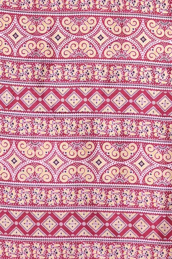 Dark red silk soft saree with texture print