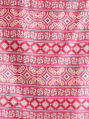 Red silk soft saree with texture print 4