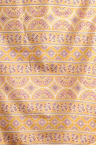 Mustard silk soft saree with texture print