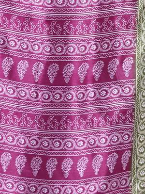 Burgundy silk soft saree with paisley print 4
