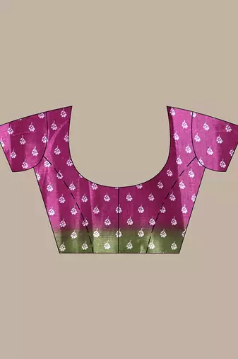 Burgundy silk soft saree with paisley print