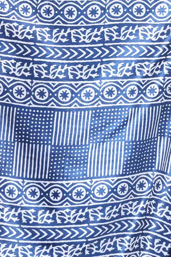Blue silk soft saree with paisley print
