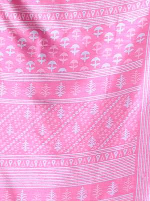 Pink silk soft saree with texture print 4
