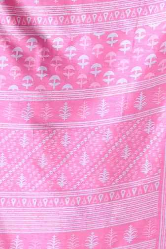 Pink silk soft saree with texture print