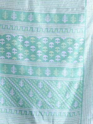 Light green silk soft saree with texture print 4