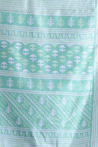 Light green silk soft saree with texture print