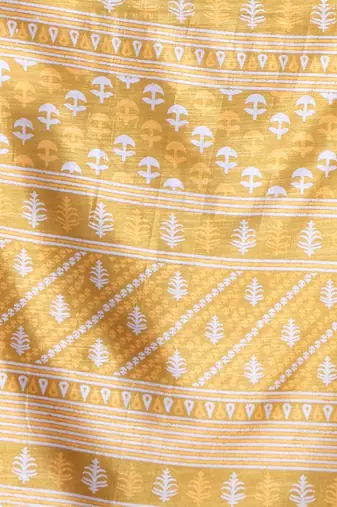 Mustard silk soft saree with texture print