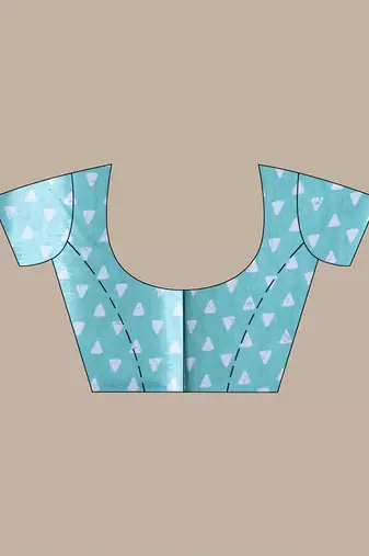 Sky blue silk soft saree with texture print