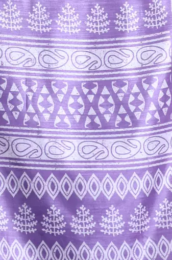 Violet silk soft saree with texture print