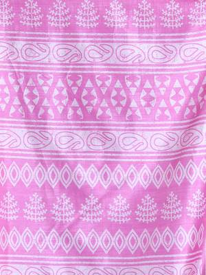 Pink silk soft saree with texture print 4