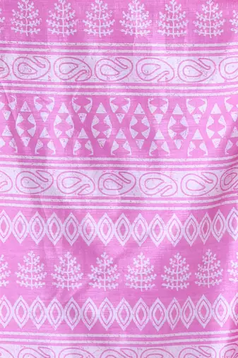 Pink silk soft saree with texture print