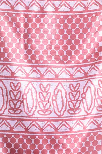 Blush peach silk soft saree with abstract print