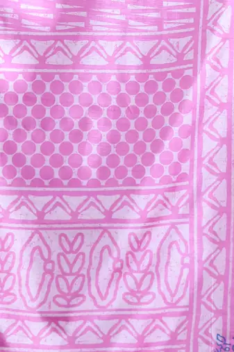 Pink silk soft saree with texture print