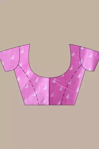 Pink silk soft saree with texture print