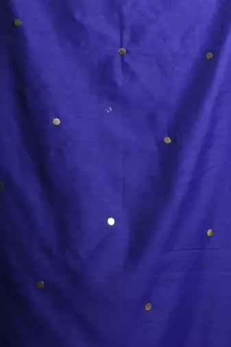 Blue pure cotton soft saree with sequined work