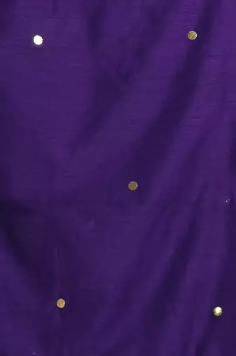 Purple pure cotton soft saree with sequined work