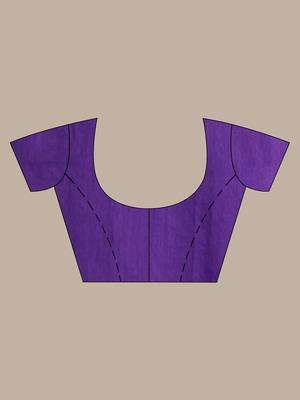 Purple pure cotton soft saree with sequined work 5