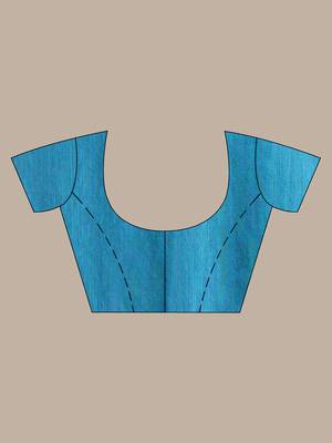 Teal pure cotton soft saree with sequined work 5