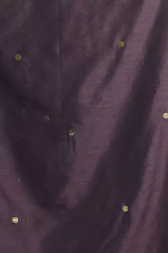Brown pure cotton soft saree with sequined work