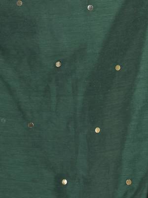 Moss green pure cotton soft saree with sequined work 4