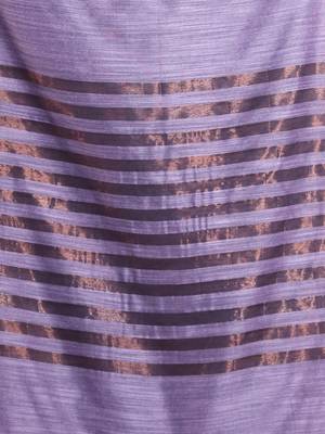 Grey pure cotton zari stripe soft saree with zari border 4