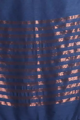 Dark grey pure cotton zari stripe soft saree with zari border
