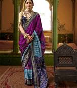 Elora Soft Silk Woven Designer Saree (Hot Pink)