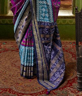 Elora Soft Silk Woven Designer Saree (Hot Pink) 4