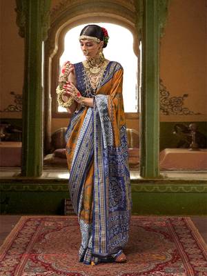Elora Soft Silk Woven Designer Saree (Mustard) 1