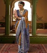 Elora Soft Silk Woven Designer Saree (Mustard)