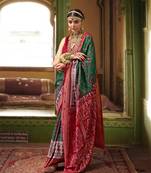 Elora Soft Silk Woven Designer Saree (Green)