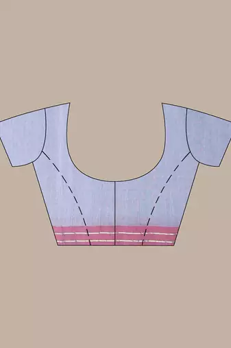 Grey pure cotton soft saree with  stripe pattern