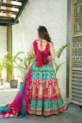 Designer Silk Printed Maxi Suit Set 4