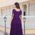 PURPLE COLOR ELEGANT DESIGNER TRENDING  GEORGETTE GOWN  COLLECTION WITH EMBROIDER AND SEQUENCE WORK