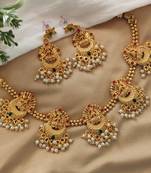 Lalso designer gold plated choker necklace earring  jewelry set