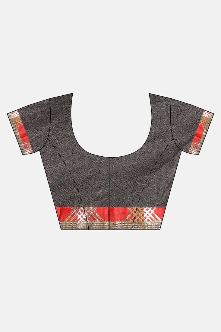 Hand Dyed Black Bandhani Georgette Sustainable Saree