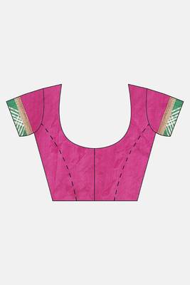 Hand Dyed Pink Bandhani Georgette Sustainable Saree 5