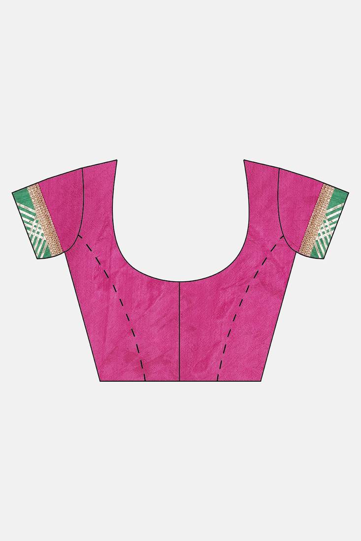 Hand Dyed Pink Bandhani Georgette Sustainable Saree