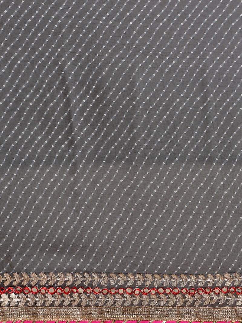 Black Hand Embellished Georgette Sustainable Saree