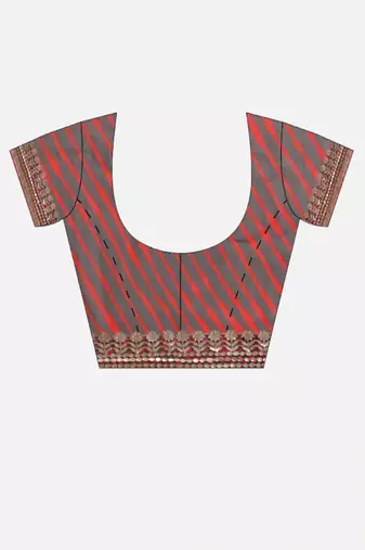 Leheriya Gotta Patti Poly Georgette Leheriya Saree