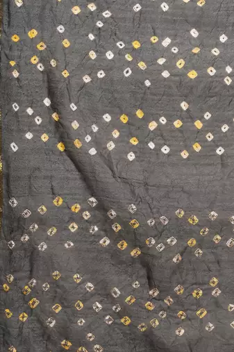 Hand Dyed Red & Black Bandhani Silk Sustainable Saree