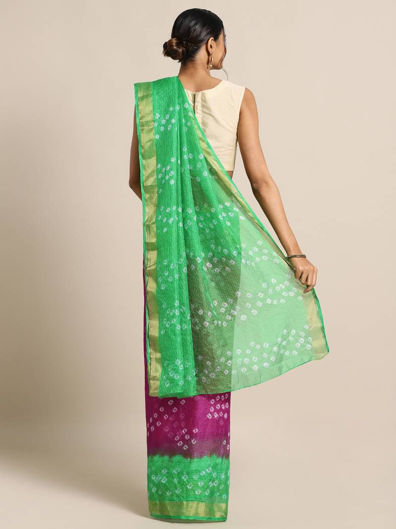  a Hand Bandhani Kota Art Silk