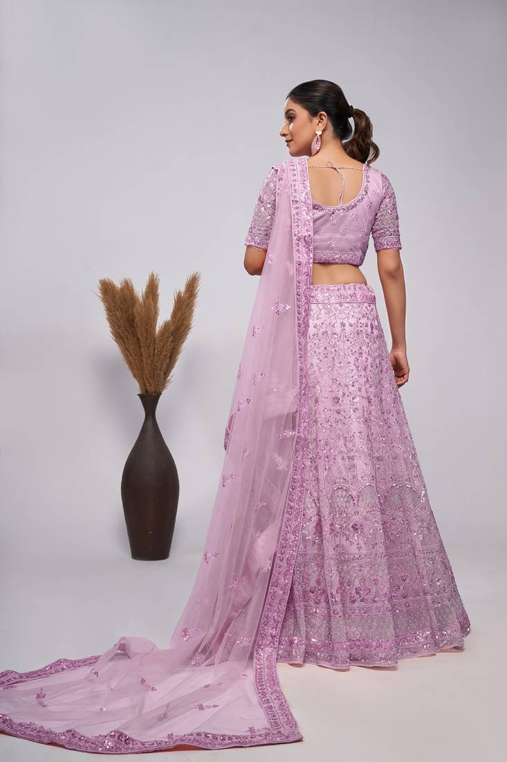 Mof EMbroidered Lehenga Choli Set With Dupatta