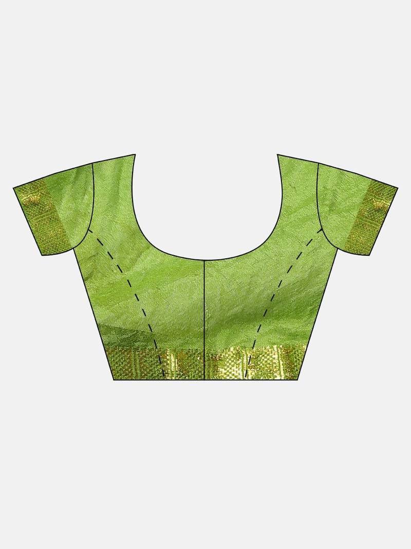 Hand Dyed Green & Blue Bandhani Silk Sustainable Saree