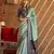 Elora Soft Silk Printed Patola Saree For Women (Seafoam Green)